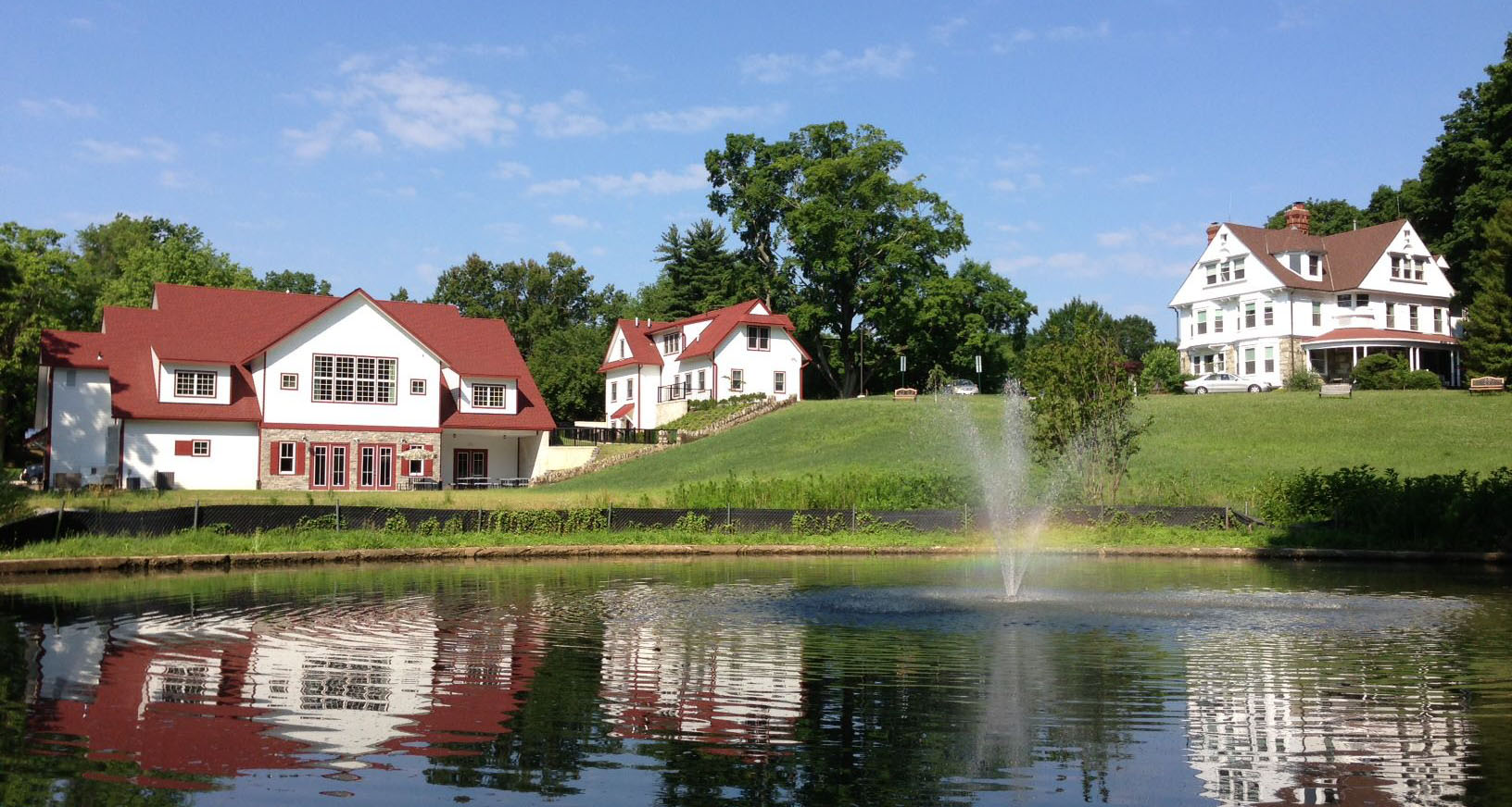 beautiful center on hill in landscape