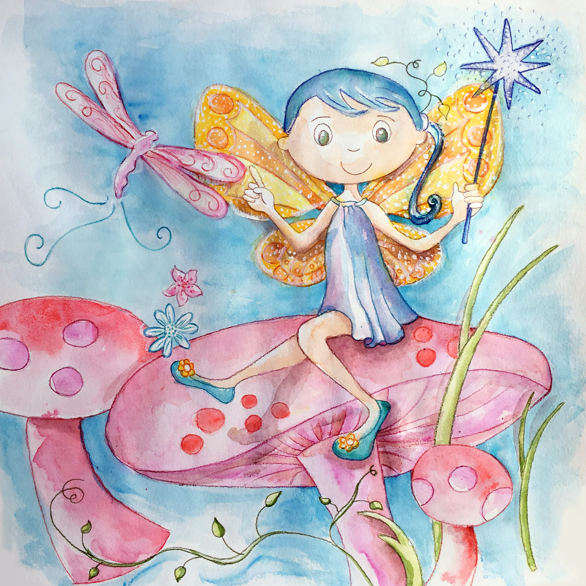 Garden Fairy Watercolor