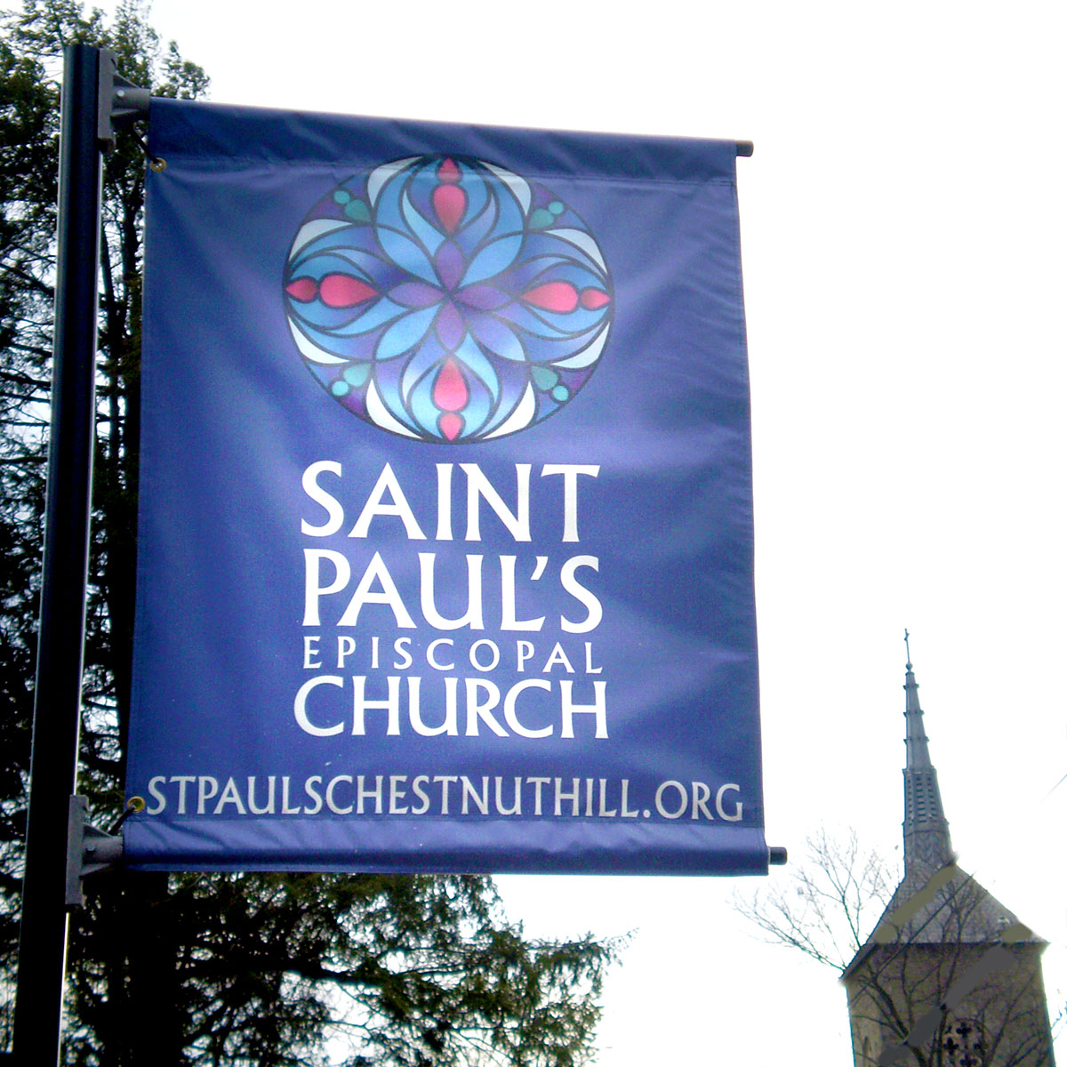 Saint Paul's blue sign